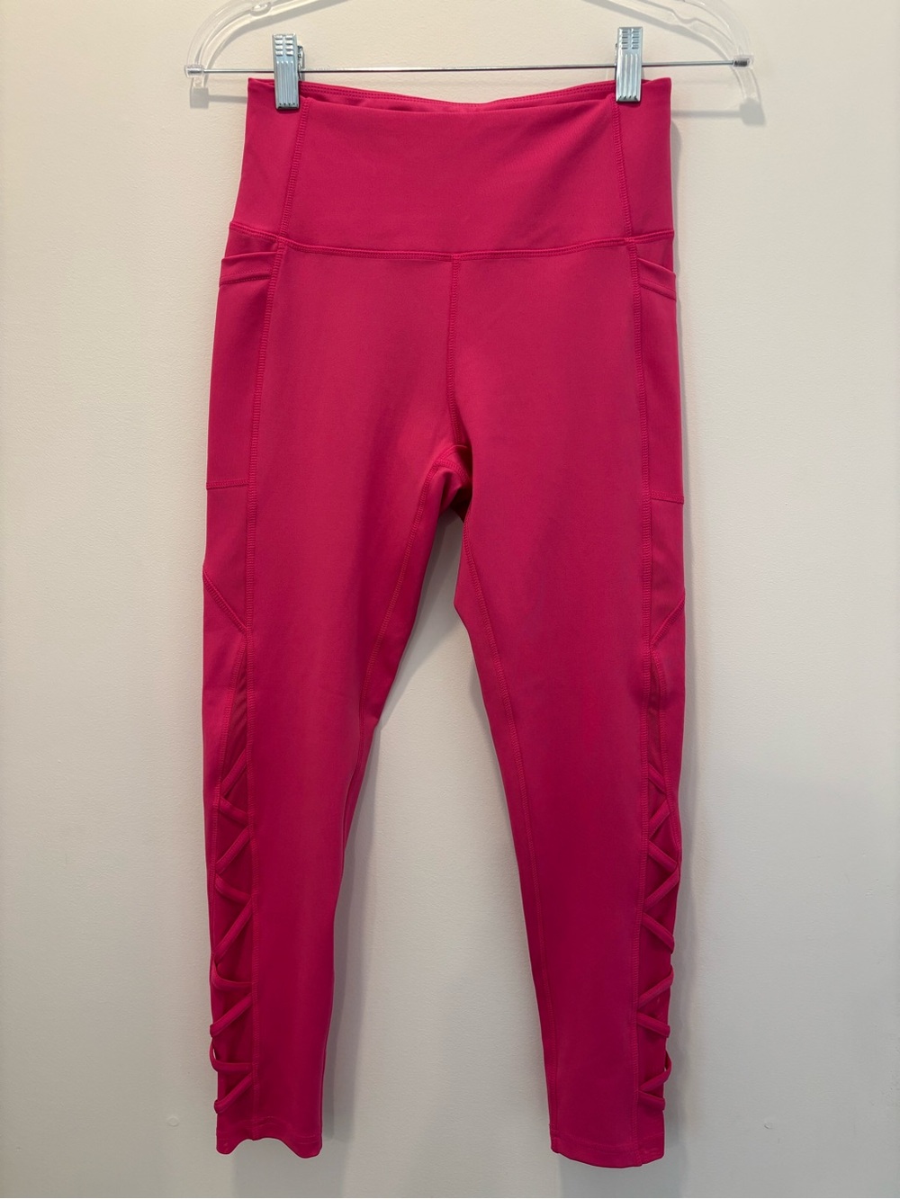 Nicole Miller SPORT M hot pink legging yoga gym